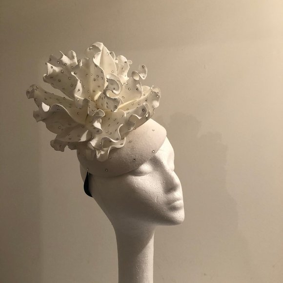 Handmade White Fascinator